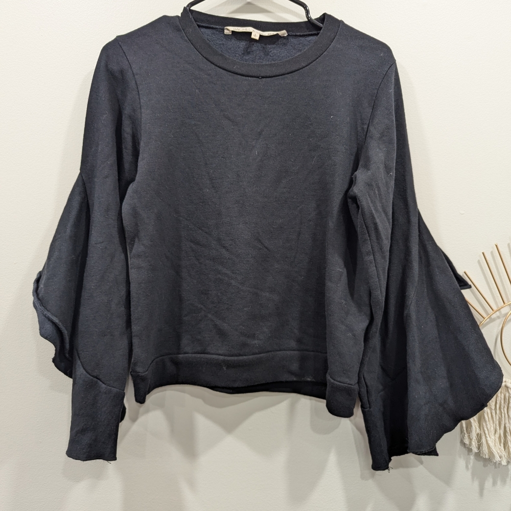 RACHEL Rachel Roy Black Flare Sleeve Sweatshirt